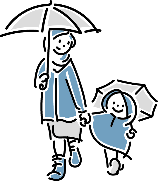 大人と子供のイラスト